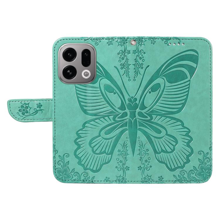 For OPPO Find X9 Swallowtail Butterfly Embossed Leather Phone Case