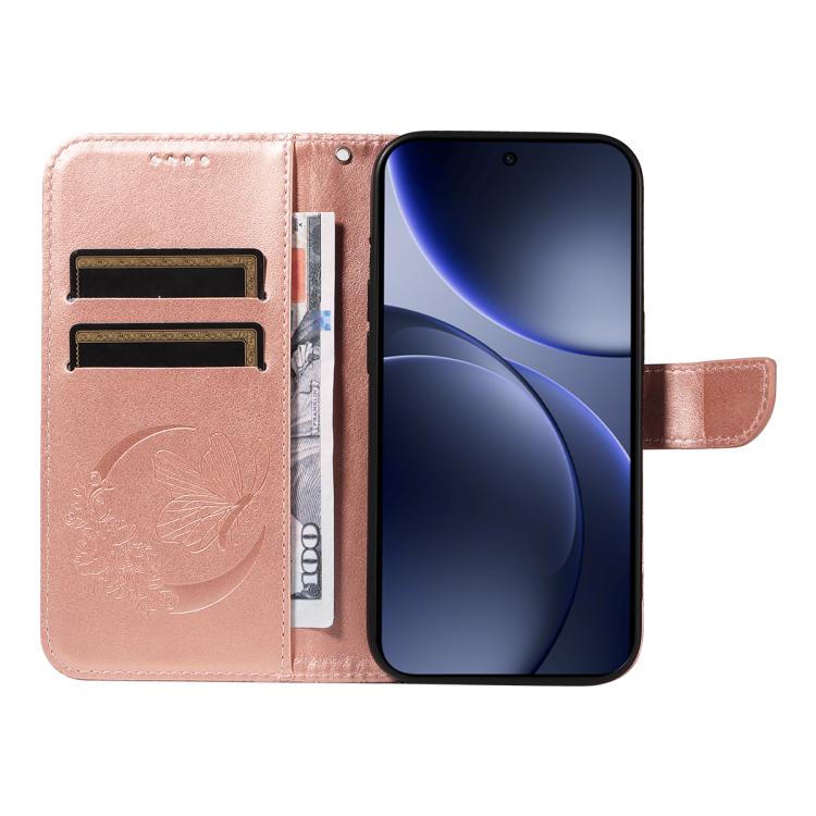 For OPPO Find X9 Swallowtail Butterfly Embossed Leather Phone Case