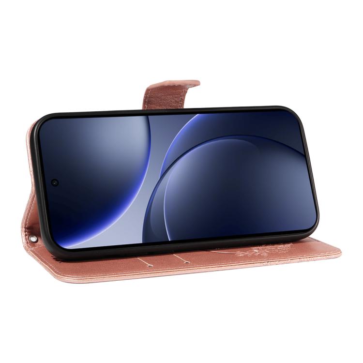 For OPPO Find X9 Swallowtail Butterfly Embossed Leather Phone Case