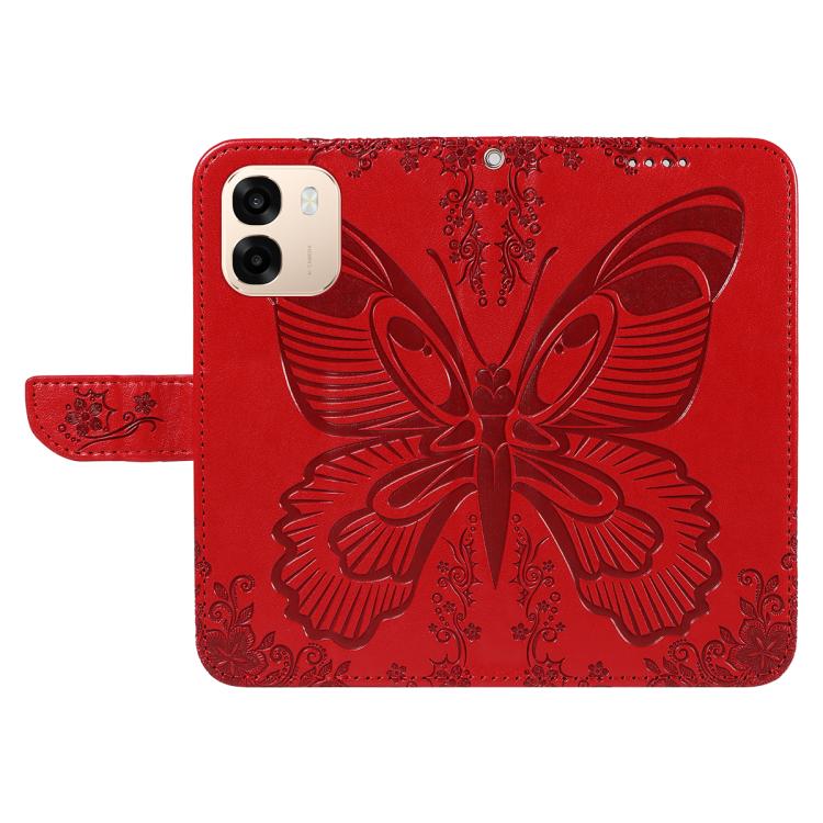 For OPPO A6X 5G / A6 5G Swallowtail Butterfly Embossed Leather Phone Case