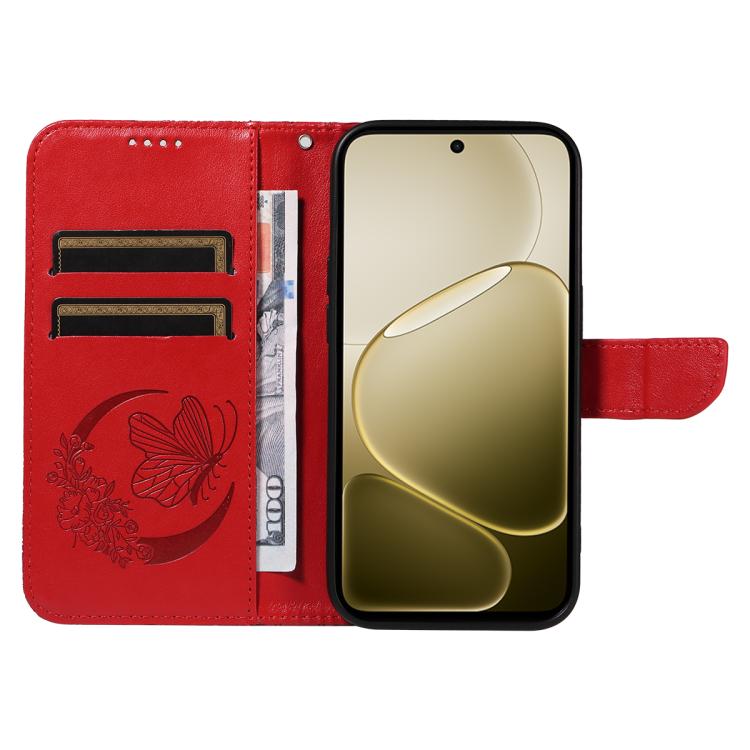 For OPPO A6X 5G / A6 5G Swallowtail Butterfly Embossed Leather Phone Case