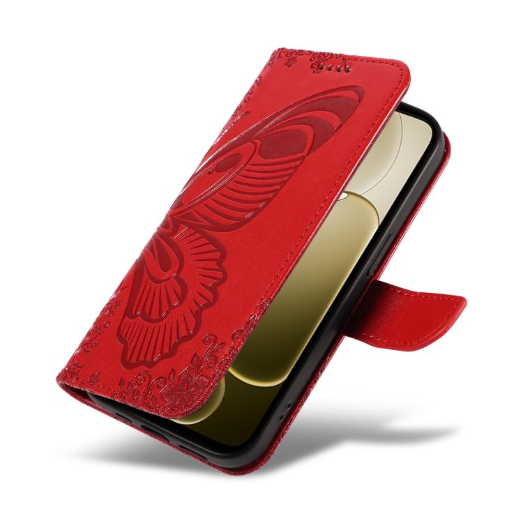 For OPPO A6X 5G / A6 5G Swallowtail Butterfly Embossed Leather Phone Case