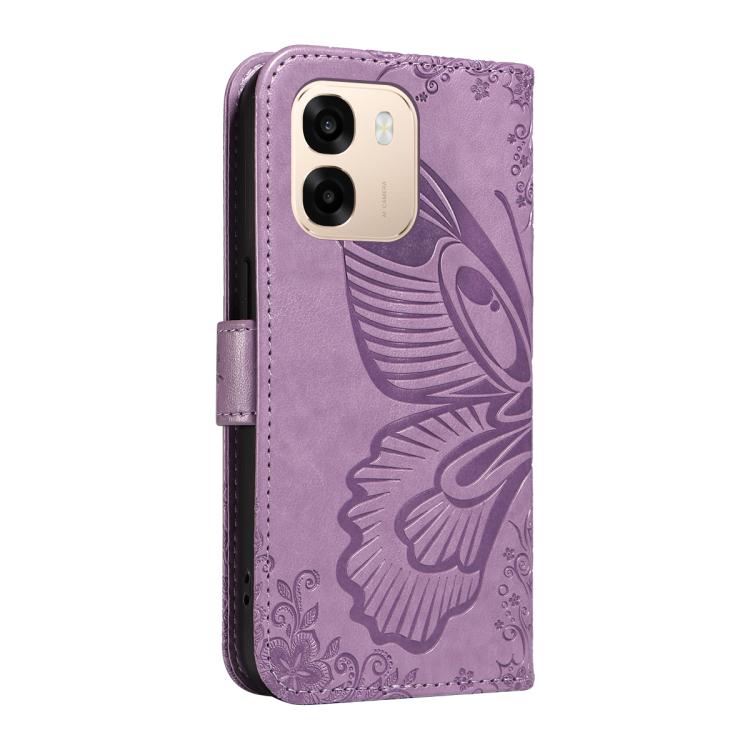 For OPPO A6X 5G / A6 5G Swallowtail Butterfly Embossed Leather Phone Case