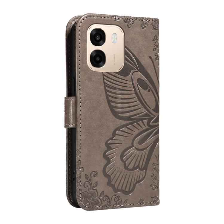 For OPPO A6X 5G / A6 5G Swallowtail Butterfly Embossed Leather Phone Case