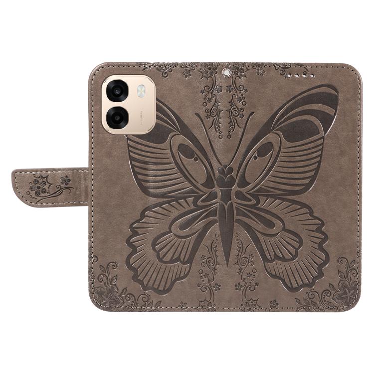 For OPPO A6X 5G / A6 5G Swallowtail Butterfly Embossed Leather Phone Case