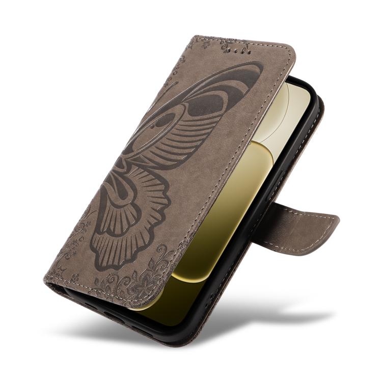 For OPPO A6X 5G / A6 5G Swallowtail Butterfly Embossed Leather Phone Case