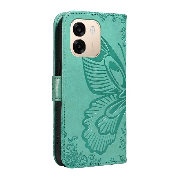 For OPPO A6X 5G / A6 5G Swallowtail Butterfly Embossed Leather Phone Case
