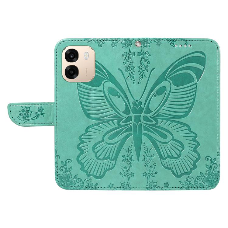 For OPPO A6X 5G / A6 5G Swallowtail Butterfly Embossed Leather Phone Case