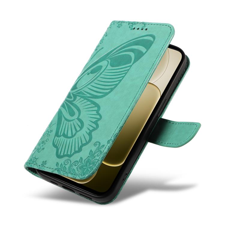 For OPPO A6X 5G / A6 5G Swallowtail Butterfly Embossed Leather Phone Case