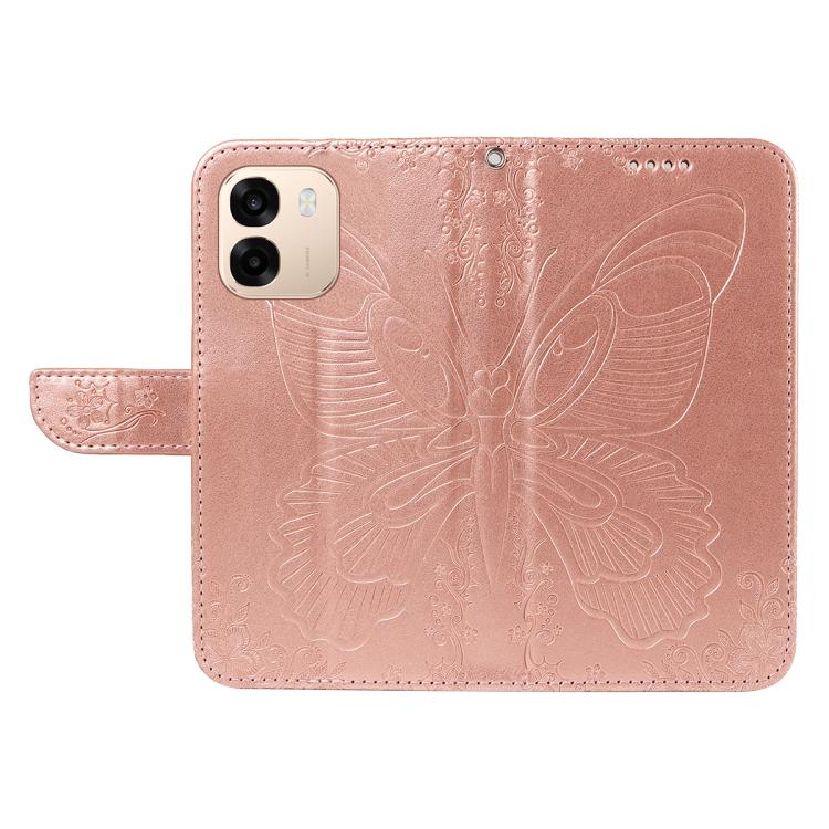For OPPO A6X 5G / A6 5G Swallowtail Butterfly Embossed Leather Phone Case