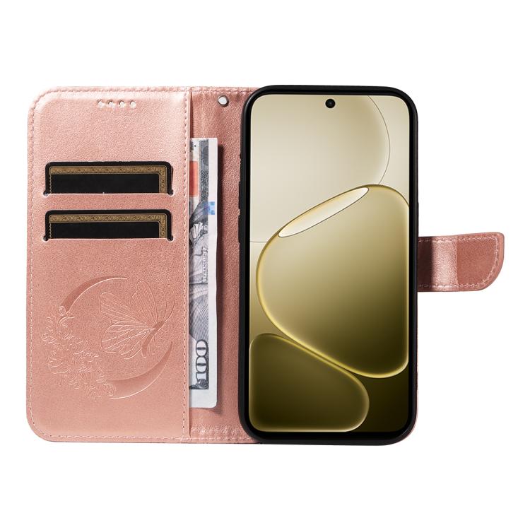 For OPPO A6X 5G / A6 5G Swallowtail Butterfly Embossed Leather Phone Case