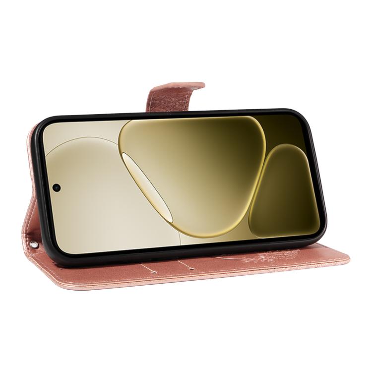 For OPPO A6X 5G / A6 5G Swallowtail Butterfly Embossed Leather Phone Case