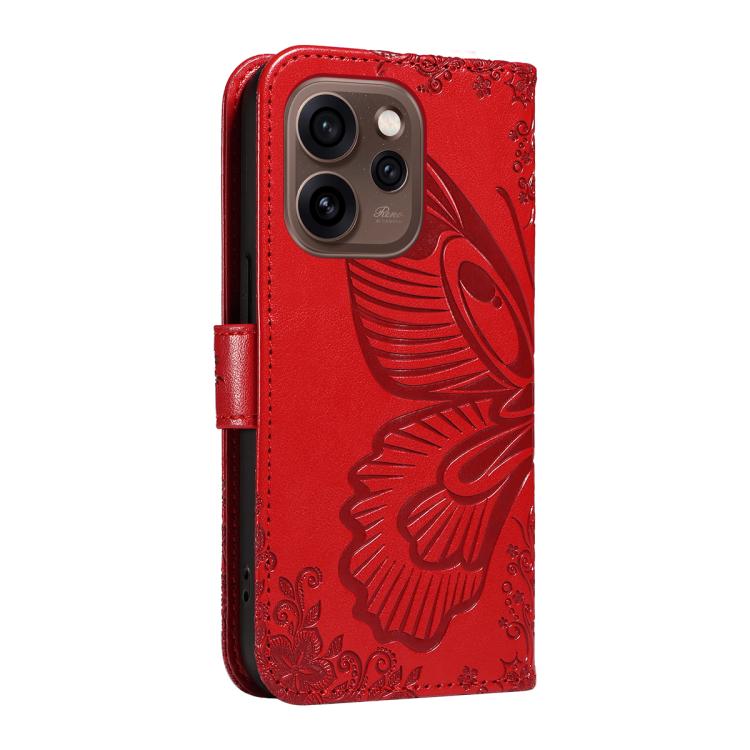 For OPPO Reno15 5G Global Swallowtail Butterfly Embossed Leather Phone Case