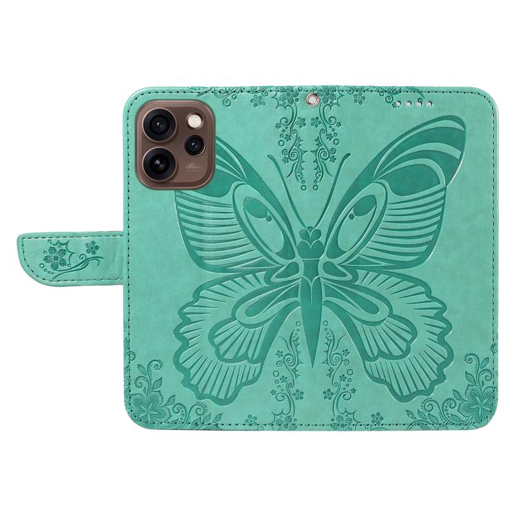 For OPPO Reno15 5G Global Swallowtail Butterfly Embossed Leather Phone Case