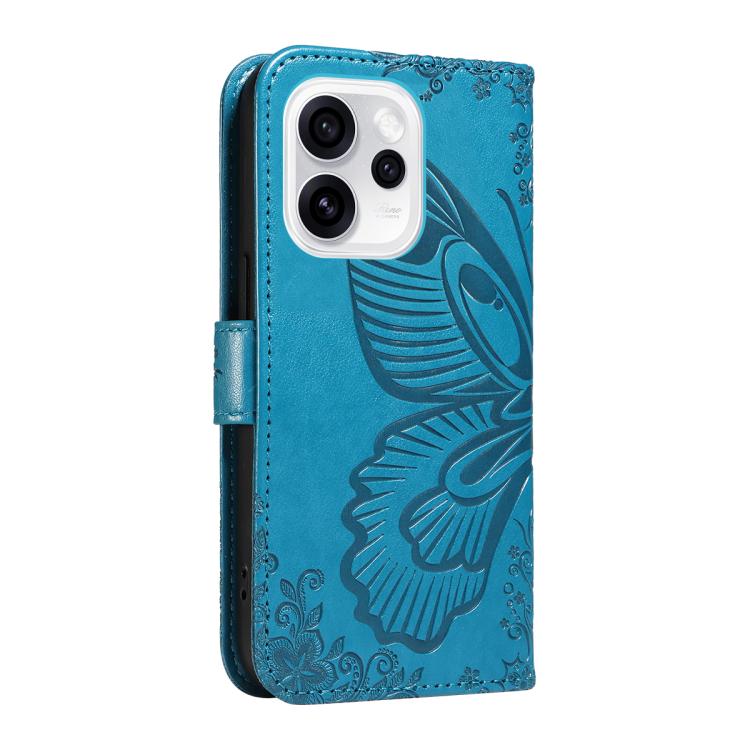 For OPPO Reno15 Pro 5G Global Swallowtail Butterfly Embossed Leather Phone Case