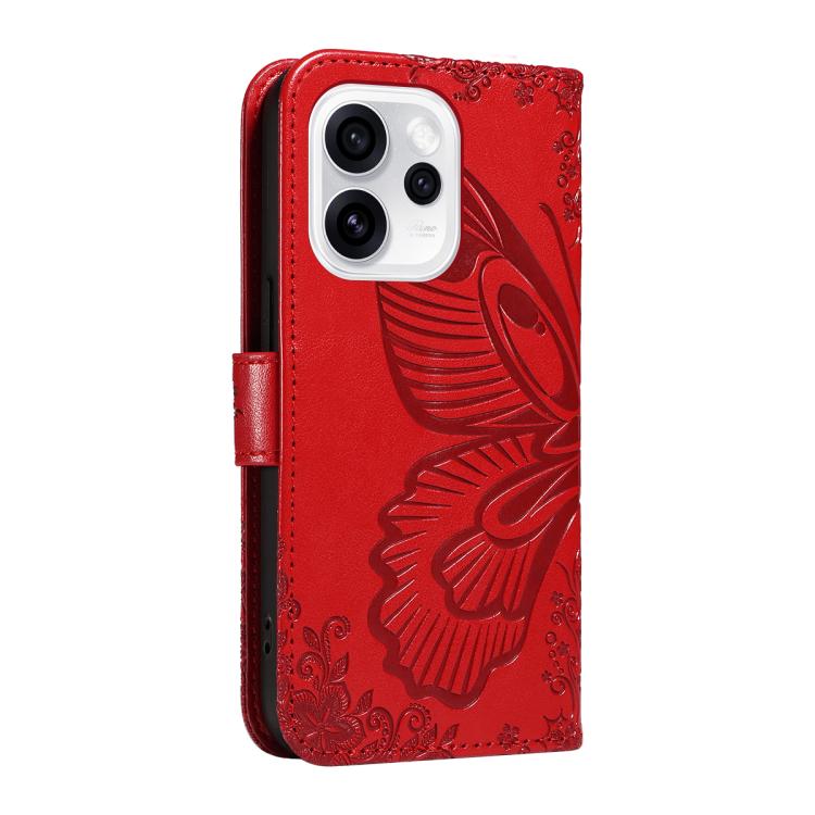 For OPPO Reno15 Pro 5G Global Swallowtail Butterfly Embossed Leather Phone Case