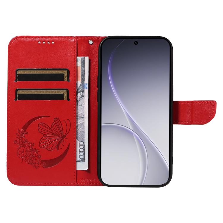 For OPPO Reno15 Pro 5G Global Swallowtail Butterfly Embossed Leather Phone Case