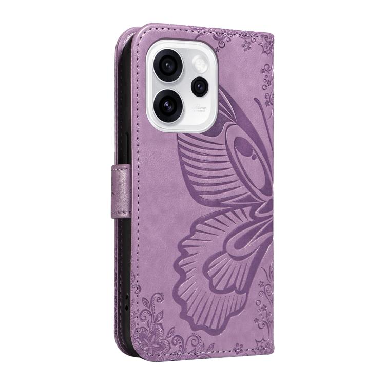 For OPPO Reno15 Pro 5G Global Swallowtail Butterfly Embossed Leather Phone Case