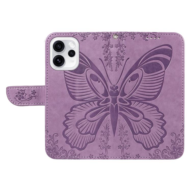 For OPPO Reno15 Pro 5G Global Swallowtail Butterfly Embossed Leather Phone Case