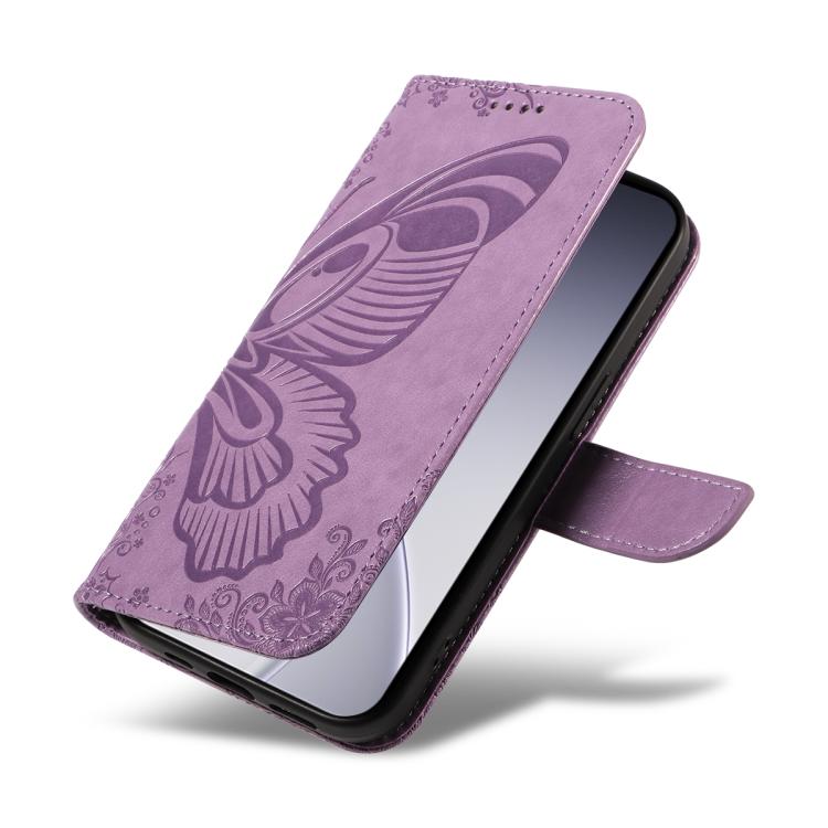 For OPPO Reno15 Pro 5G Global Swallowtail Butterfly Embossed Leather Phone Case