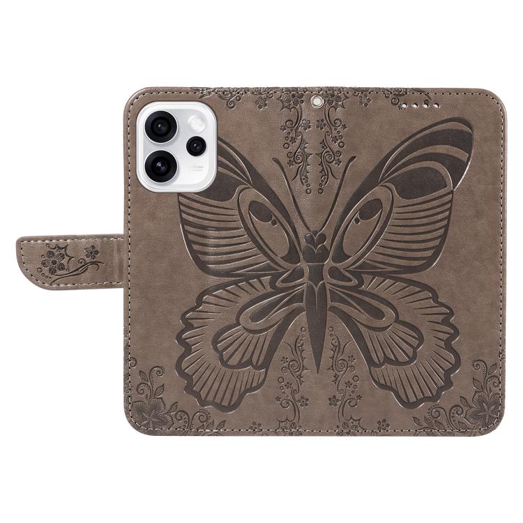 For OPPO Reno15 Pro 5G Global Swallowtail Butterfly Embossed Leather Phone Case