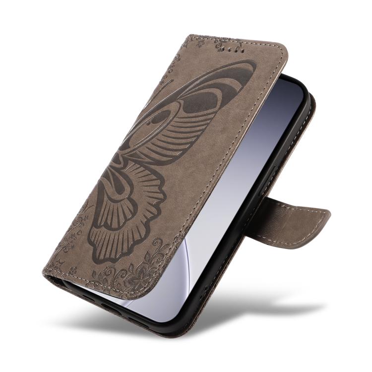 For OPPO Reno15 Pro 5G Global Swallowtail Butterfly Embossed Leather Phone Case