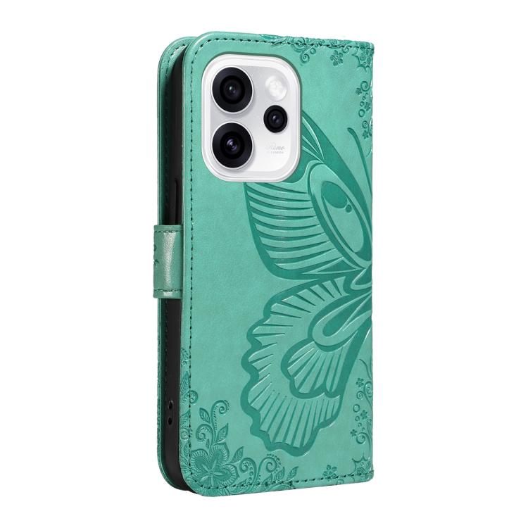 For OPPO Reno15 Pro 5G Global Swallowtail Butterfly Embossed Leather Phone Case