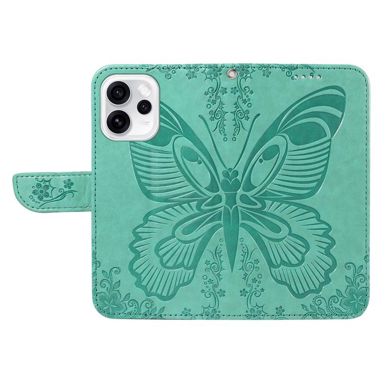For OPPO Reno15 Pro 5G Global Swallowtail Butterfly Embossed Leather Phone Case