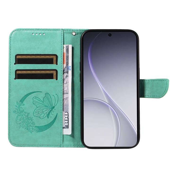For OPPO Reno15 Pro 5G Global Swallowtail Butterfly Embossed Leather Phone Case