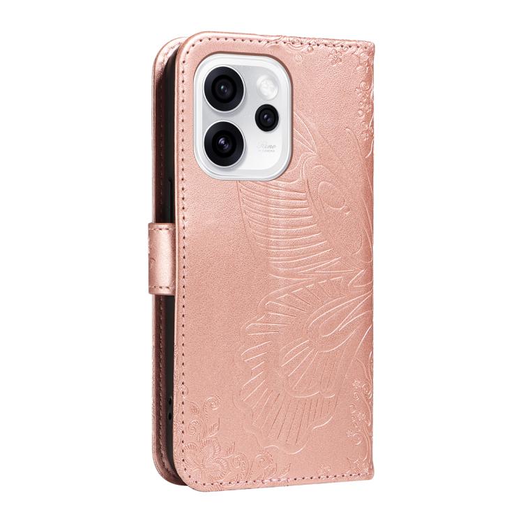 For OPPO Reno15 Pro 5G Global Swallowtail Butterfly Embossed Leather Phone Case