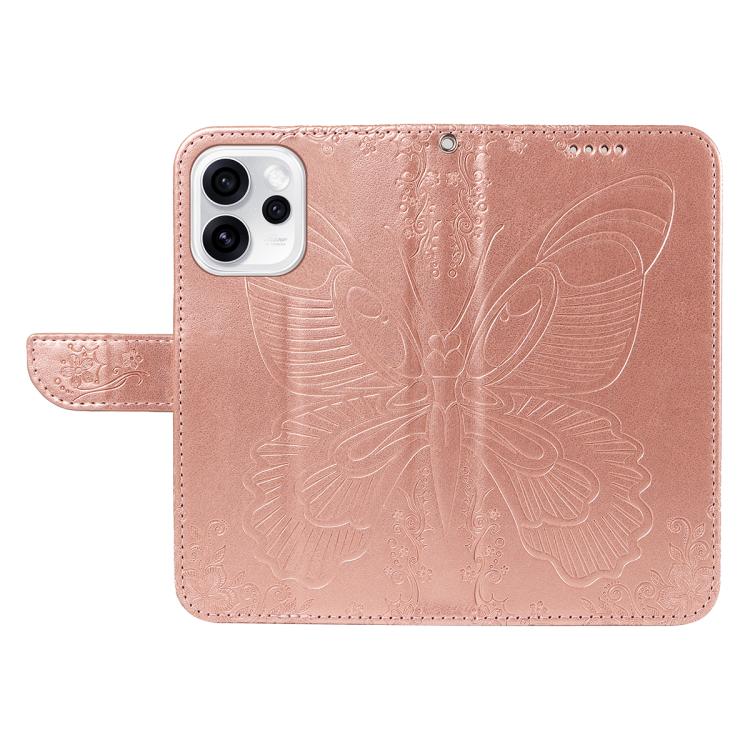 For OPPO Reno15 Pro 5G Global Swallowtail Butterfly Embossed Leather Phone Case