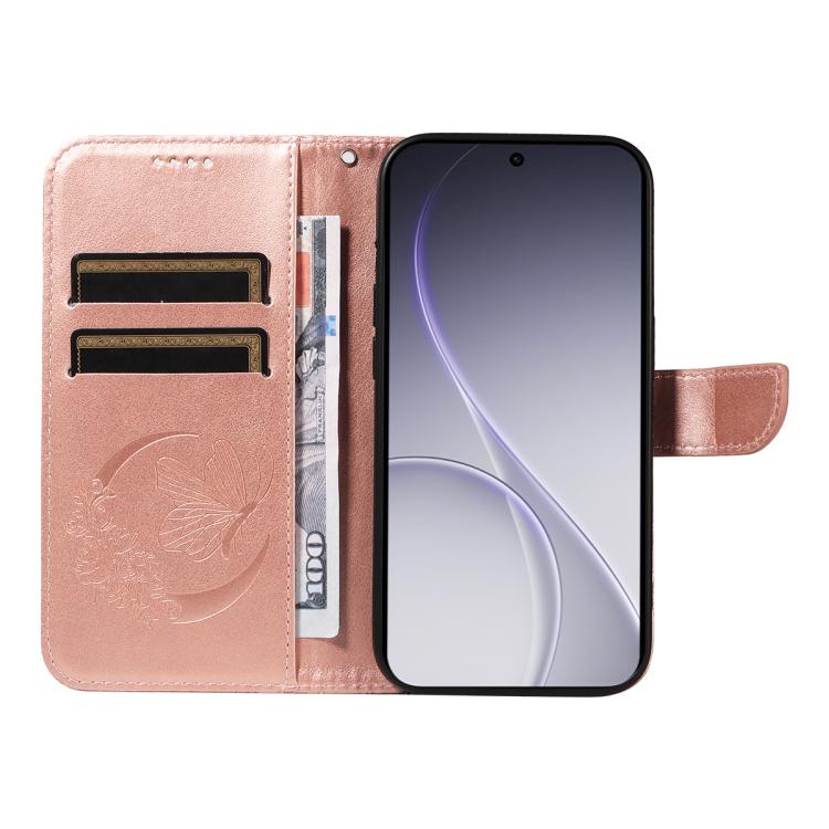 For OPPO Reno15 Pro 5G Global Swallowtail Butterfly Embossed Leather Phone Case