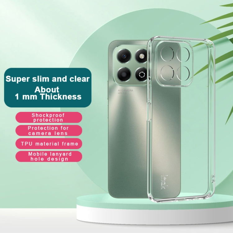 For Honor X6b imak UX-5 Series Super Slim Transparent Shockproof TPU Protective Case - Transparent
