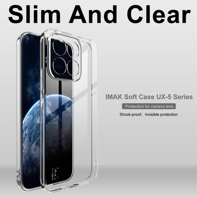 For Honor X8C 4G imak UX-5 Series Super Slim Transparent Shockproof TPU Protective Case - Transparent