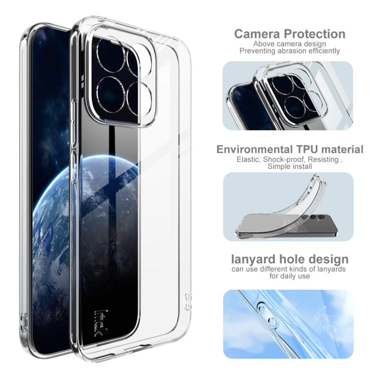For Honor X8C 4G imak UX-5 Series Super Slim Transparent Shockproof TPU Protective Case - Transparent