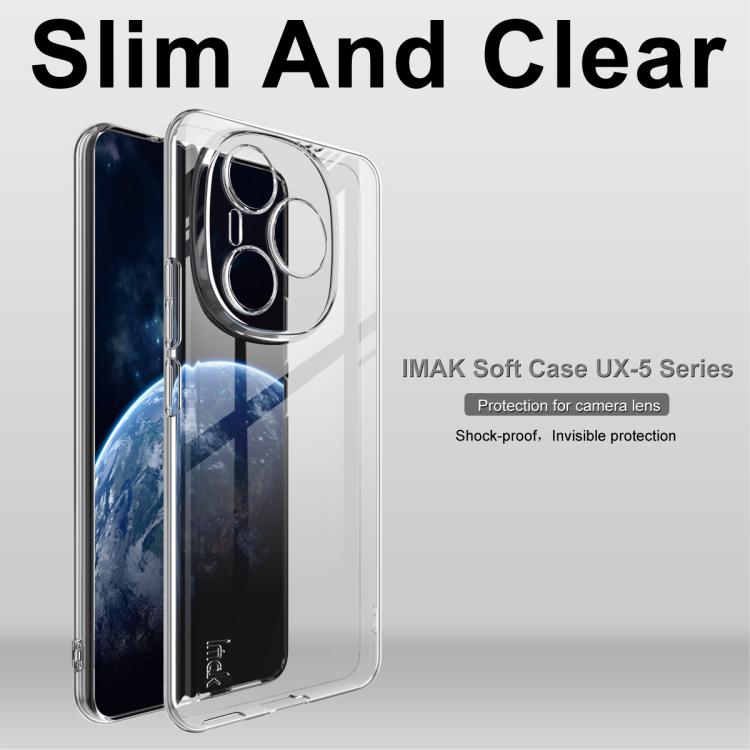For Honor Power 5G imak UX-5 Series Super Slim Transparent Shockproof TPU Protective Case - Transparent