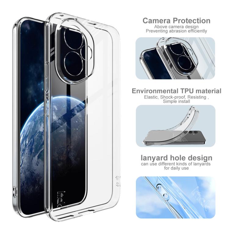 For Honor 400 Global 156.5mm imak UX-5 Series Super Slim Transparent Shockproof TPU Protective Case - Transparent