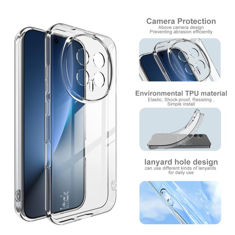 For Honor Magic8 imak UX-5 Series Super Slim Transparent Shockproof TPU Protective Case - Transparent