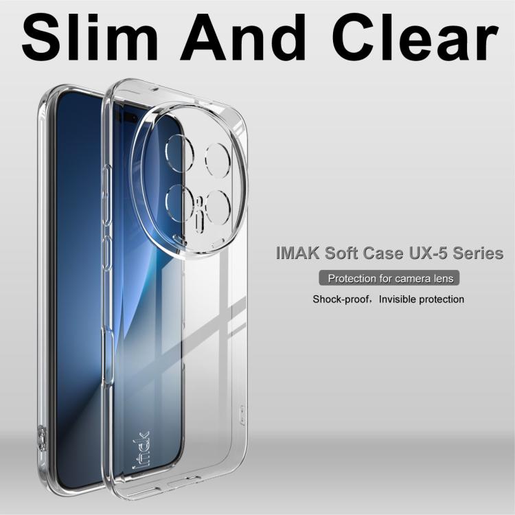 For Honor Magic8 Pro imak UX-5 Series Super Slim Transparent Shockproof TPU Protective Case - Transparent