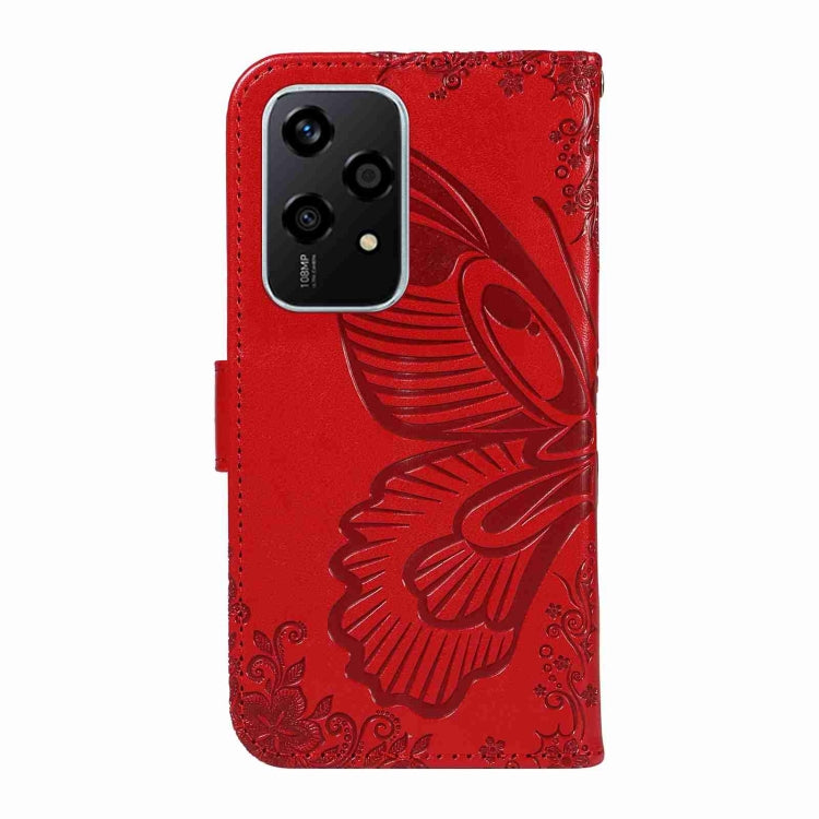 For Honor 200 Lite Global Swallowtail Butterfly Embossed Leather Phone Case
