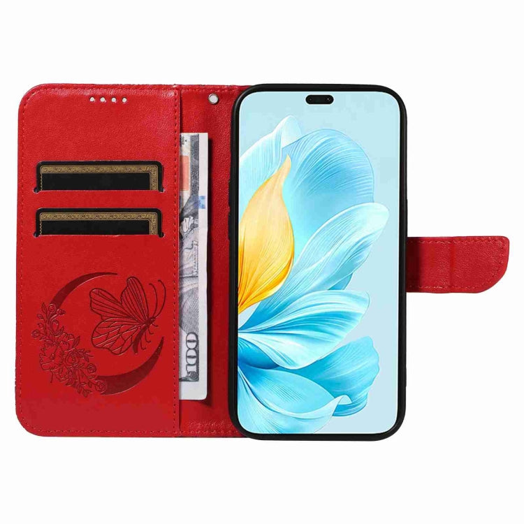 For Honor 200 Lite Global Swallowtail Butterfly Embossed Leather Phone Case