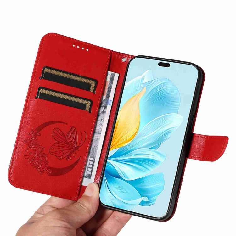 For Honor 200 Lite Global Swallowtail Butterfly Embossed Leather Phone Case