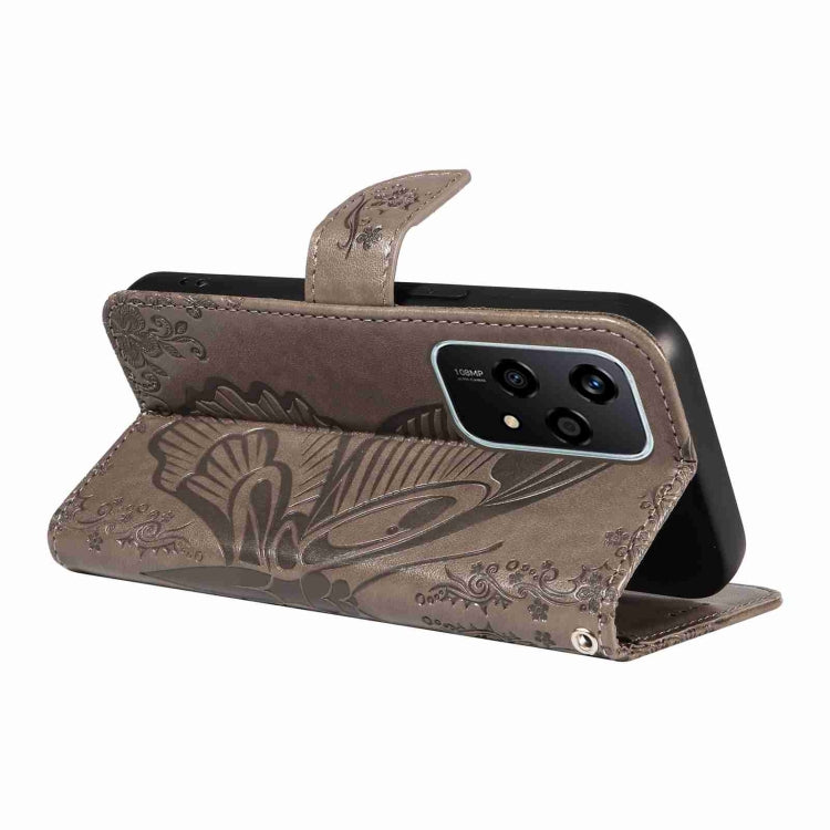 For Honor 200 Lite Global Swallowtail Butterfly Embossed Leather Phone Case