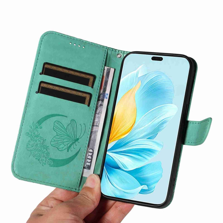 For Honor 200 Lite Global Swallowtail Butterfly Embossed Leather Phone Case