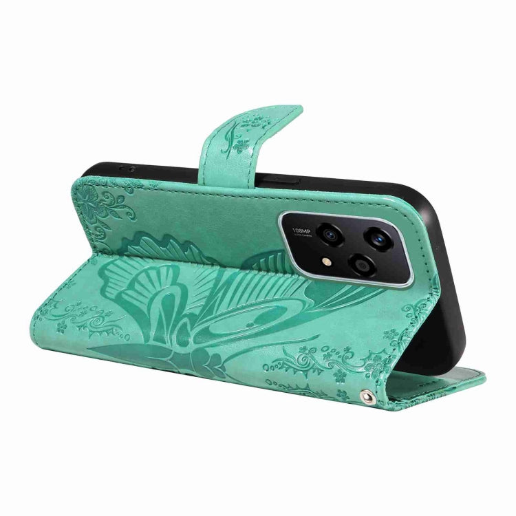 For Honor 200 Lite Global Swallowtail Butterfly Embossed Leather Phone Case