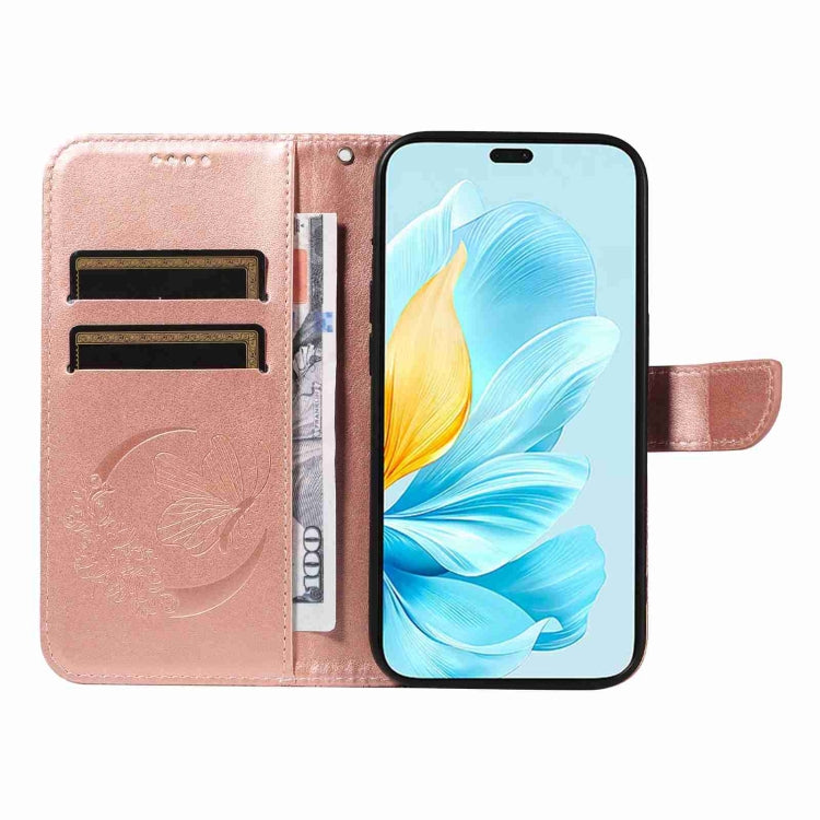For Honor 200 Lite Global Swallowtail Butterfly Embossed Leather Phone Case