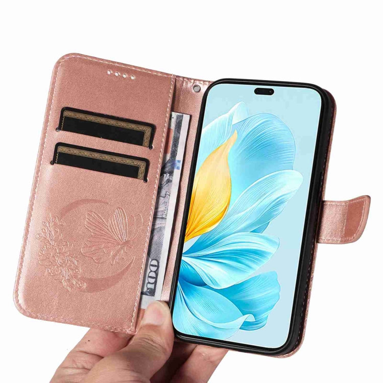 For Honor 200 Lite Global Swallowtail Butterfly Embossed Leather Phone Case