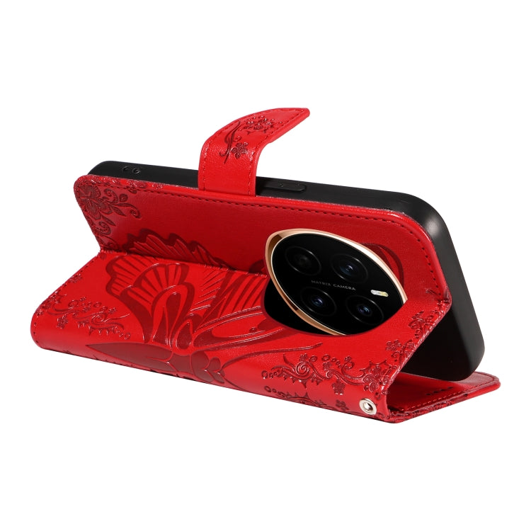 For Honor Magic7 Swallowtail Butterfly Embossed Leather Phone Case