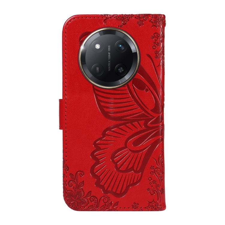 For Honor X9C 5G Global Swallowtail Butterfly Embossed Leather Phone Case