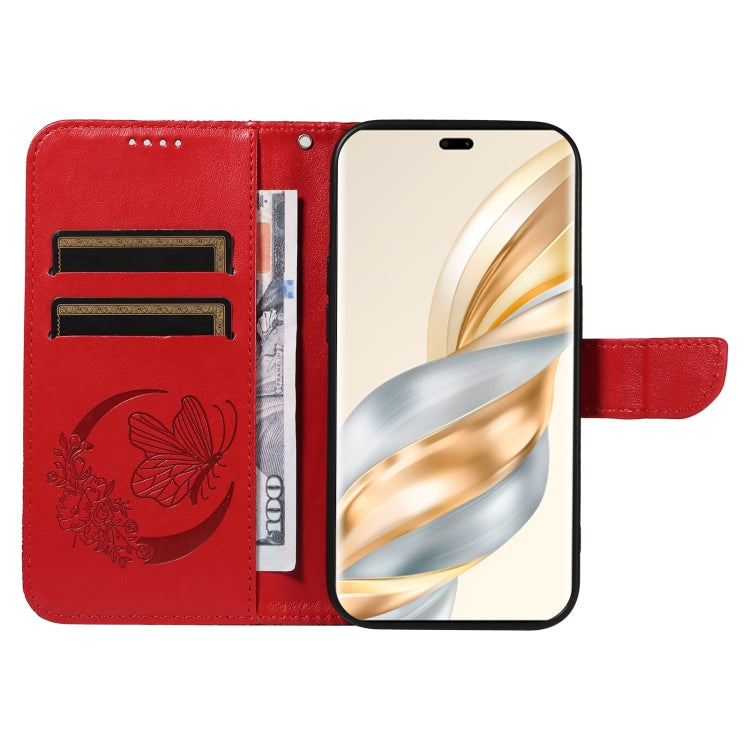 For Honor X9C 5G Global Swallowtail Butterfly Embossed Leather Phone Case